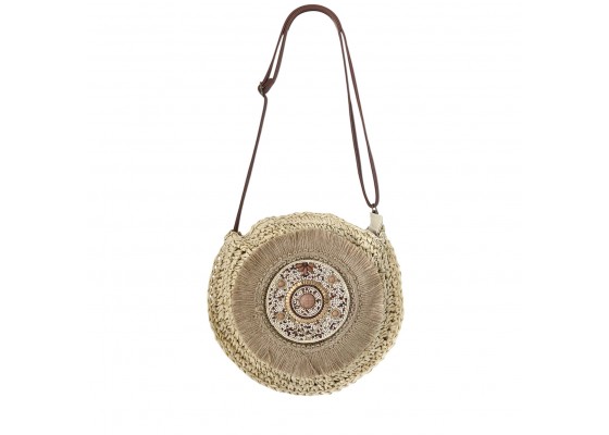 Bolso De Hombro Rafia 